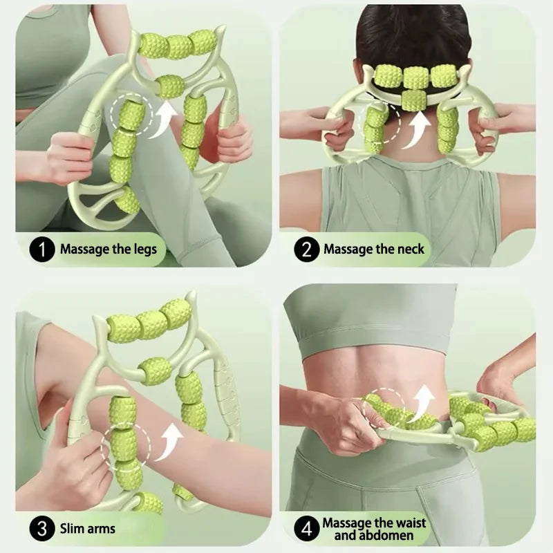 12-Rollen-360°-Massagegerät – Ideal zur Muskelentspannung & Regeneration